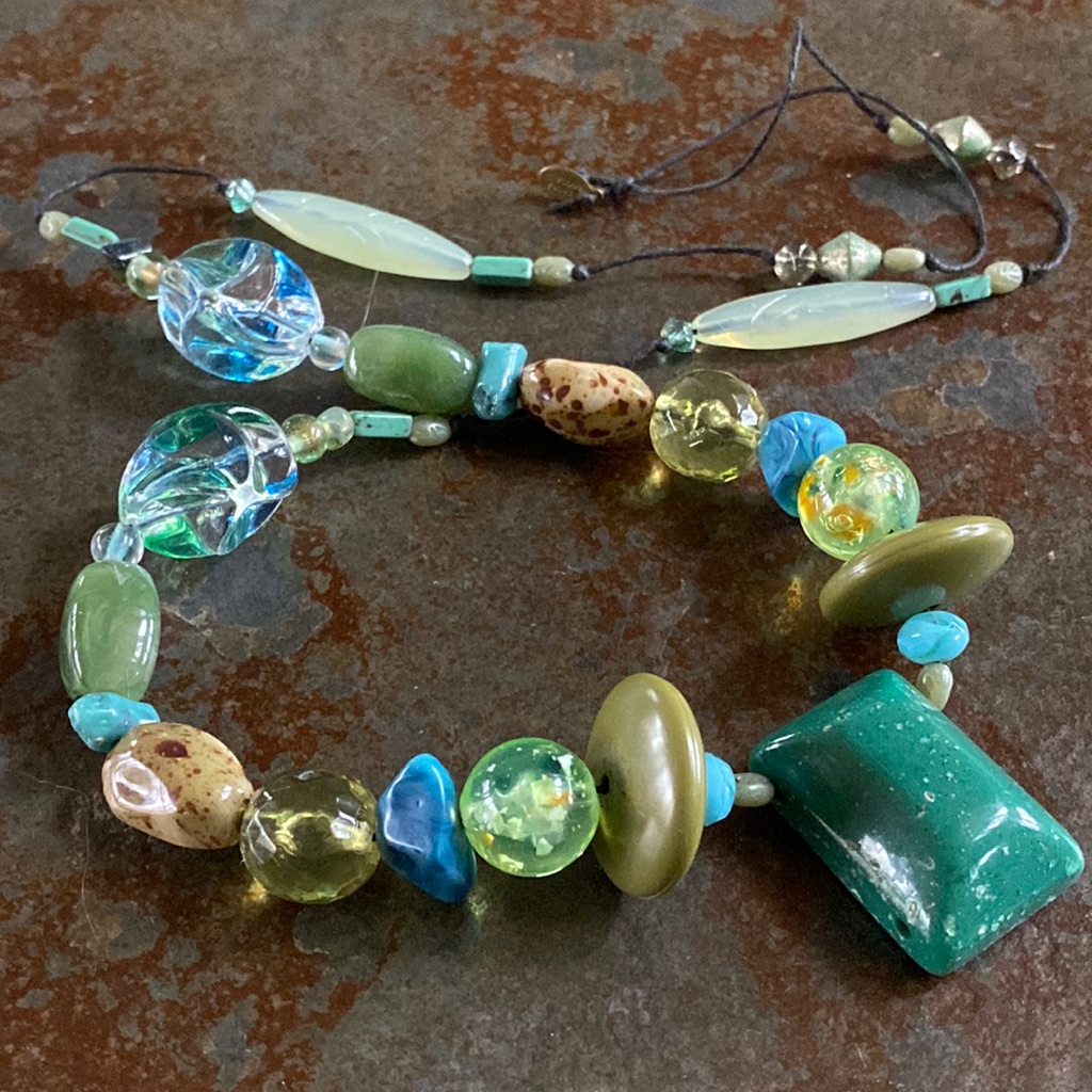 Vtg Teresa Goodall Handmade Chunky Tribal Artisan Necklace ~ Nwt!